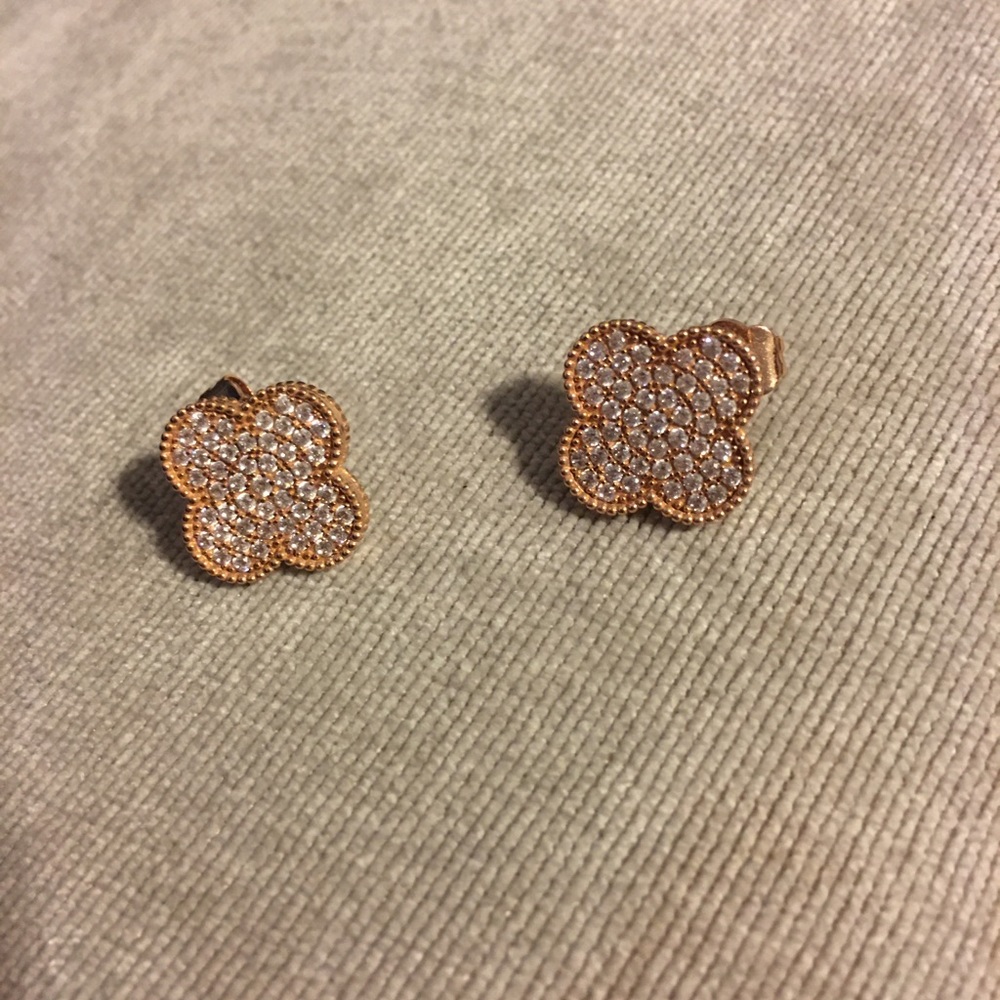 Rose gold earrings